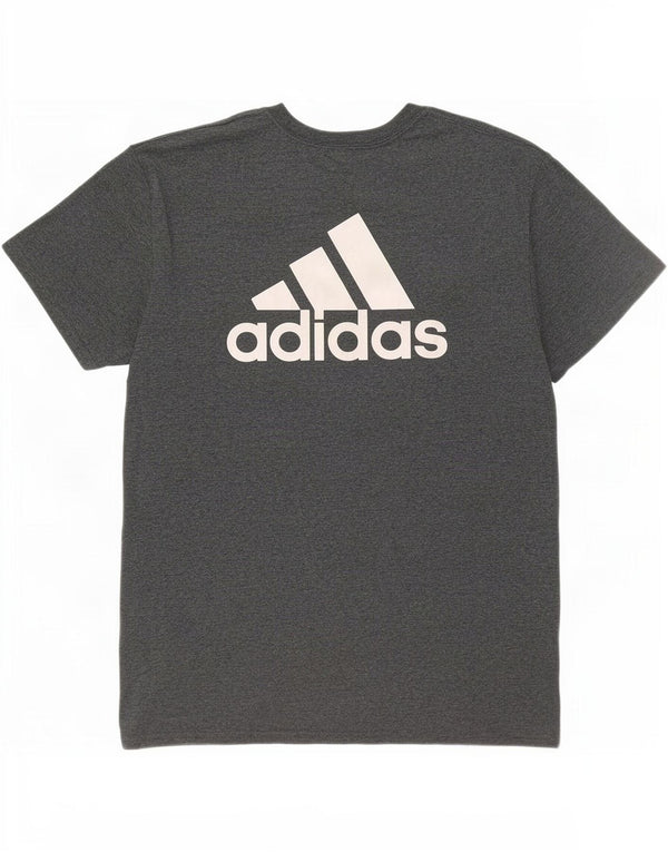Adidas Mens United Soccer Coaches Футболка с рисунком Топ среднего серого цвета, хлопок