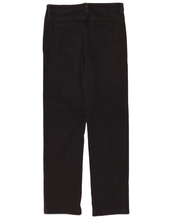 Женские короткие прямые джинсы Marks & Spencer UK 12, средние W28 L29, черные