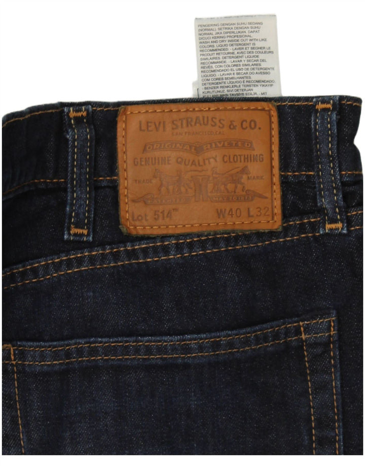 Мужские прямые джинсы Levi's 514 W40 L32 темно-синие, хлопок