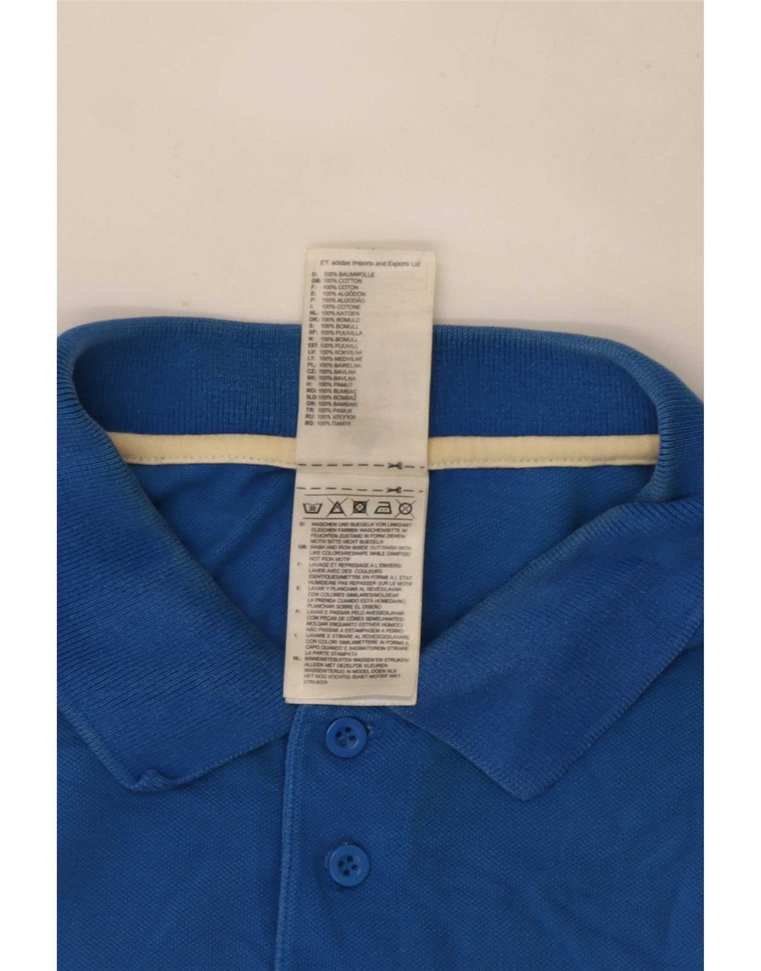 Мужская футболка-поло Adidas 2XL синяя, хлопок