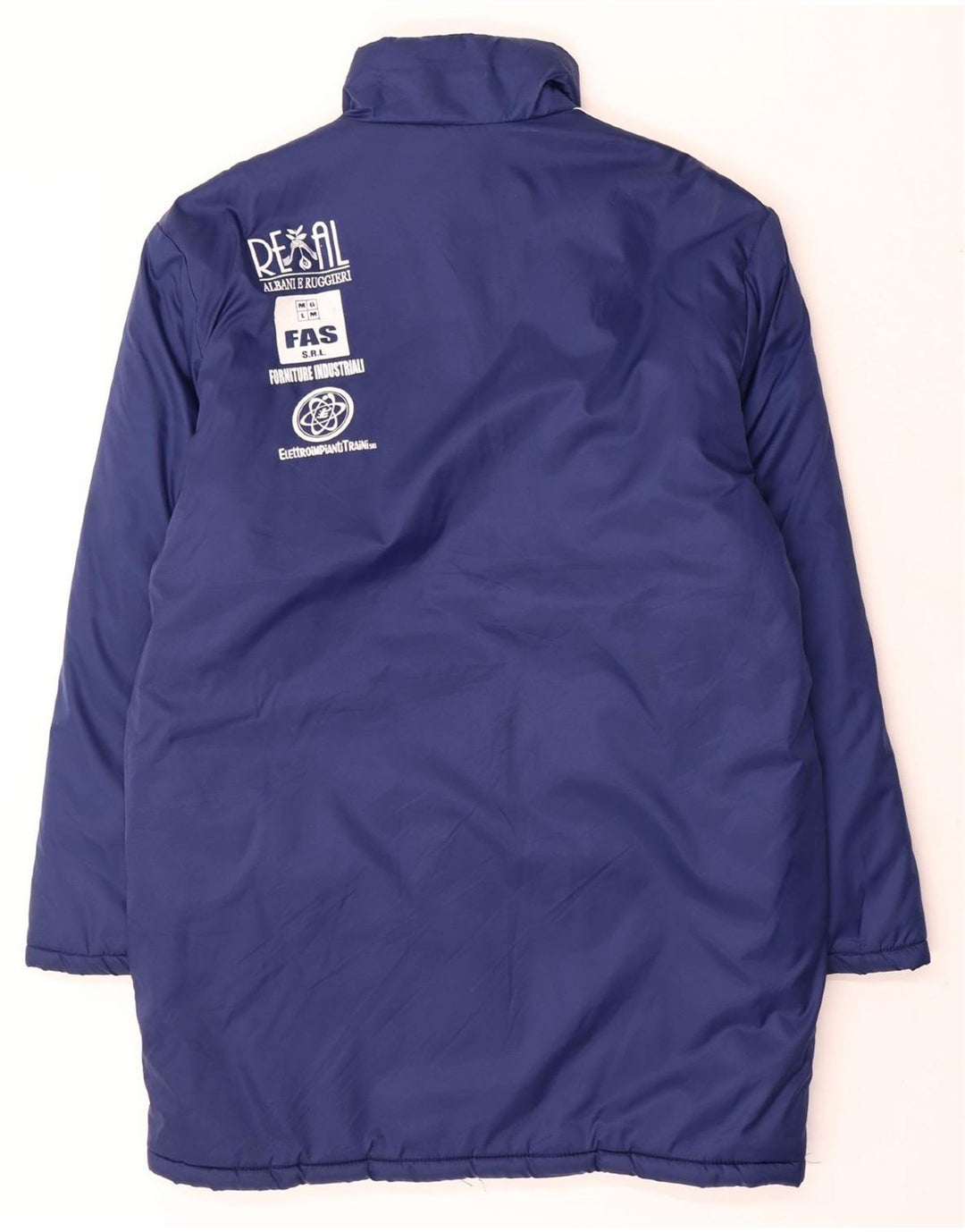 Мужская стеганая куртка ADIDAS с графическим рисунком UK 38/40, средний синий полиамид