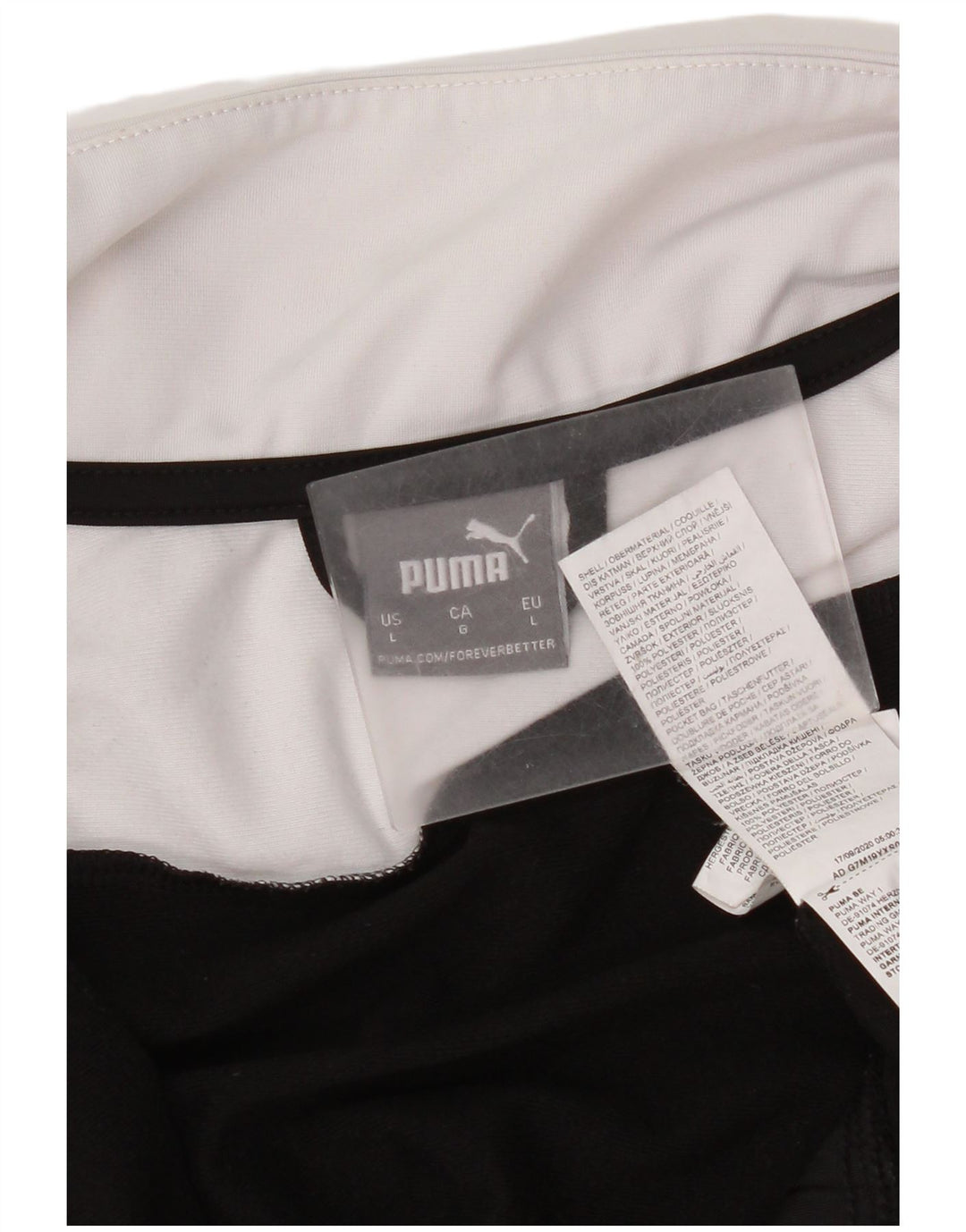 Мужской спортивный костюм Puma, большая черная полиэстеровая куртка с цветными блоками