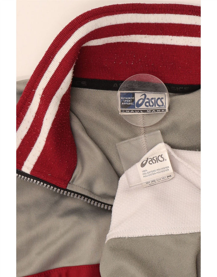 Мужская спортивная куртка ASICS XL, серый полиэстер с цветными блоками