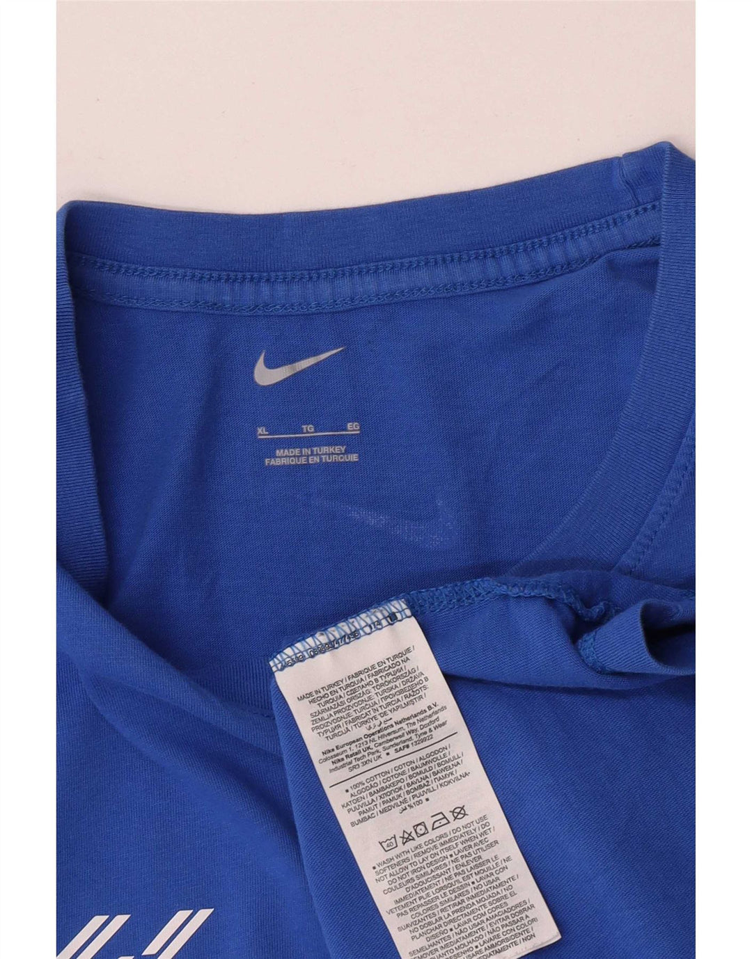 Мужская футболка с рисунком Nike Top XL, синяя, хлопок