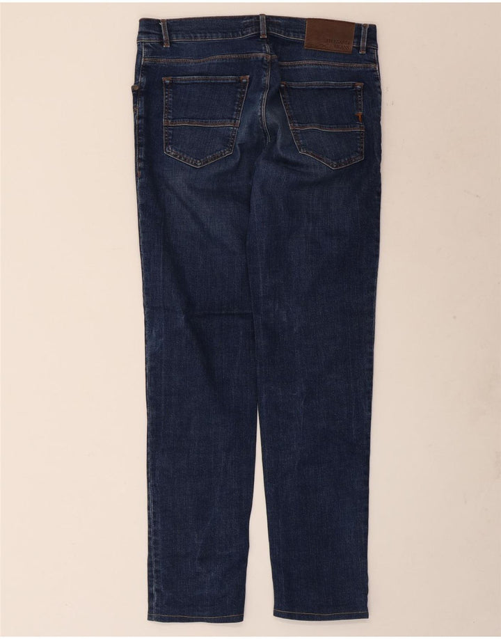 Мужские узкие джинсы TRUSSARDI W33 L30 синие, хлопок