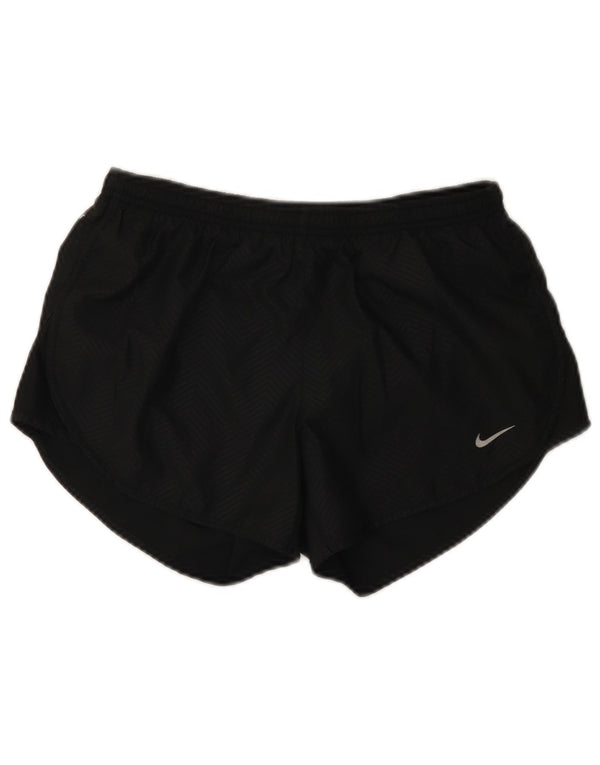 Женские спортивные шорты Nike Dri Fit UK 10, маленькие черные полиэстер с шевроном