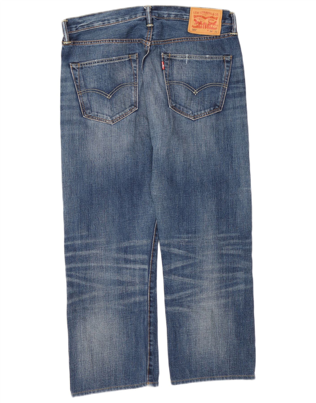Мужские укороченные джинсы Levi's 501 W34 L25 синие