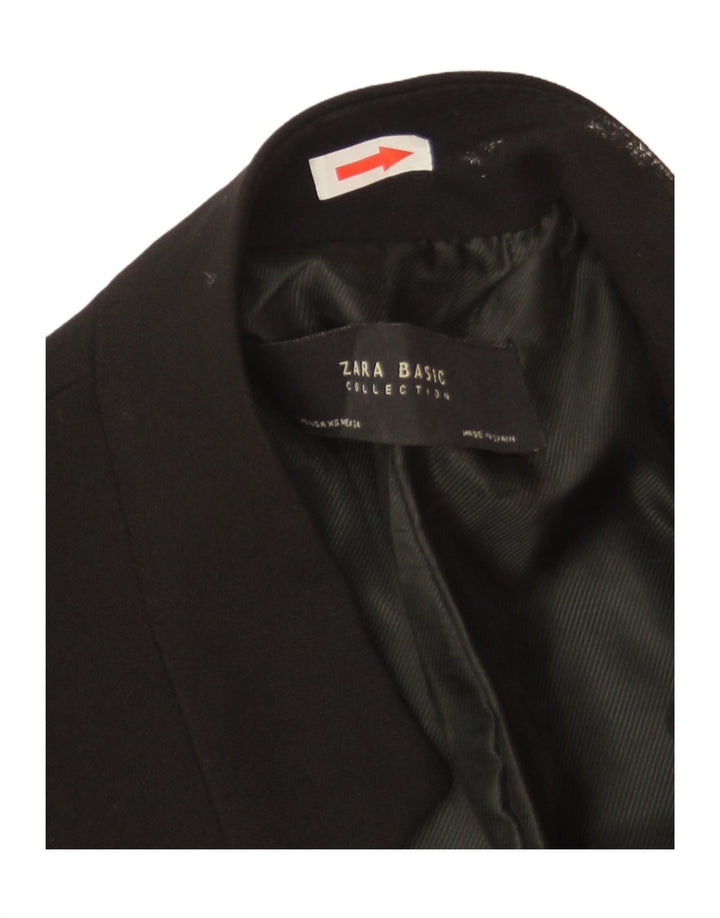 Женский удлиненный пиджак Zara UK 6 XS, черный полиэстер