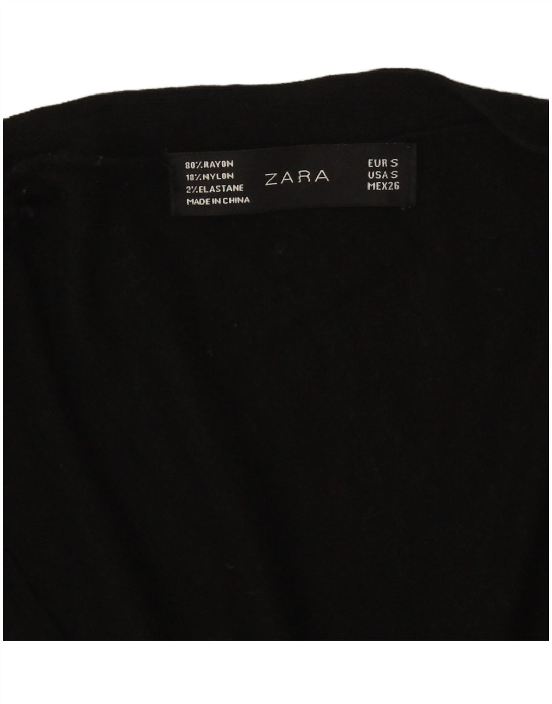 Женский кардиган Zara UK 10, маленький черный вискоза