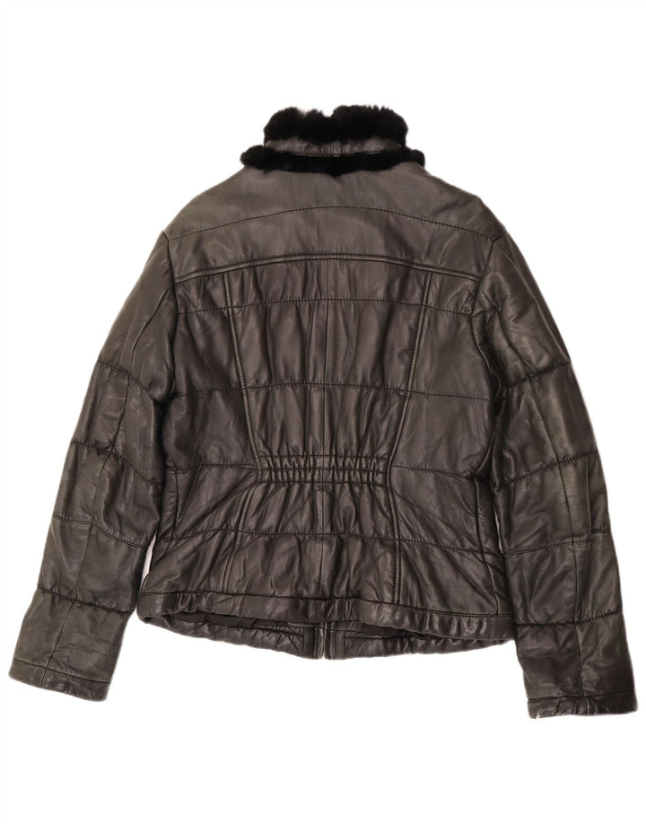 Женская кожаная куртка Bata and More IT 48 XL Серая кожа
