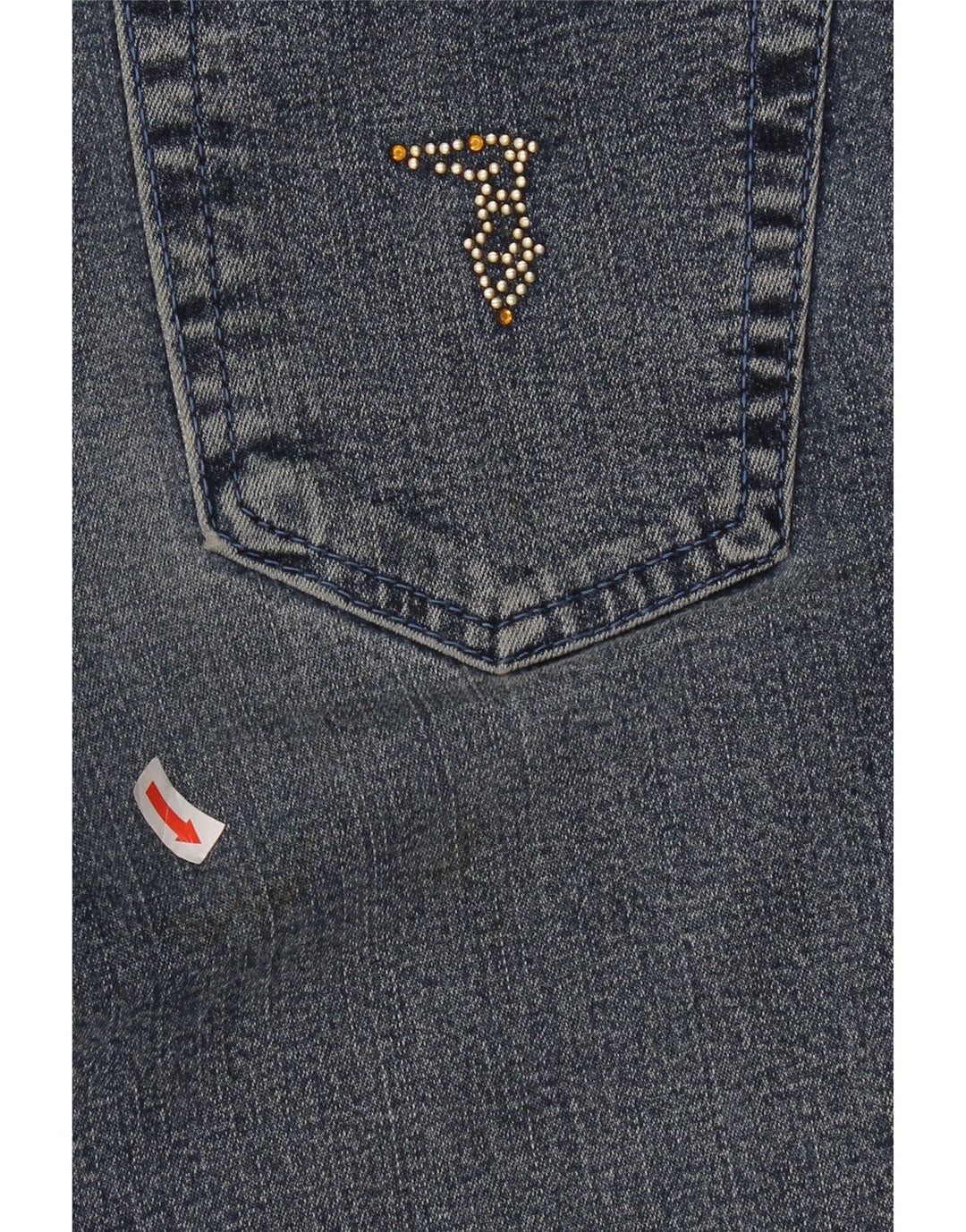 Женские прямые джинсы Trussardi W29 L30 синие, хлопок