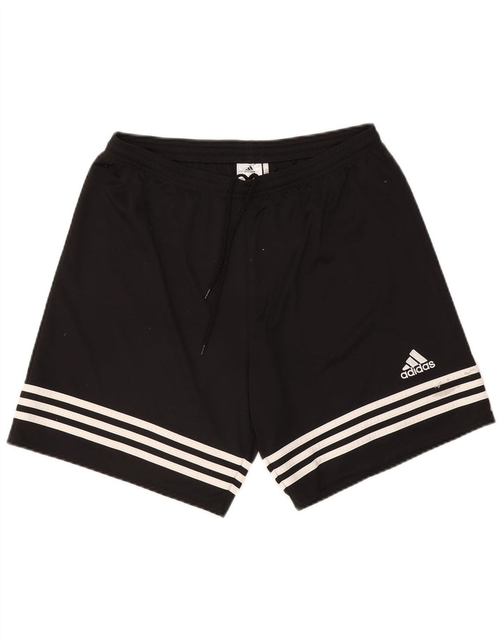 Мужские спортивные шорты Adidas Climalite, большие черные из полиэстера