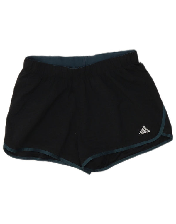 Женские спортивные шорты Adidas UK 10, маленькие черные из полиэстера