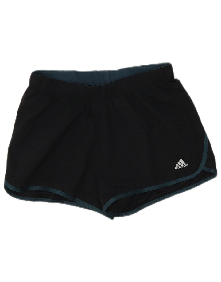 Женские спортивные шорты Adidas UK 10, маленькие черные из полиэстера