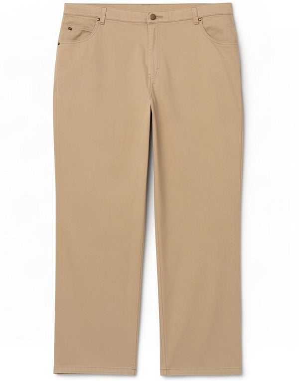 Женские повседневные широкие брюки Marks & Spencer UK 22 3XL W42 L30 бежевые