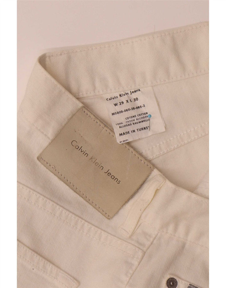 Женские прямые джинсы Calvin Klein W29 L27, белый хлопок