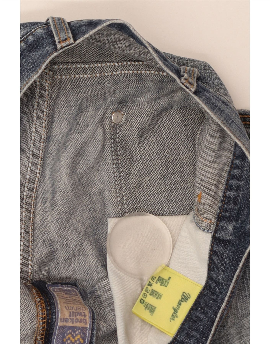Мужские прямые джинсы Wrangler W36 L30 синие, хлопок