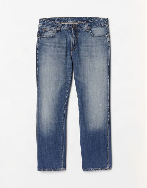 Мужские прямые джинсы Wrangler Clyde W36 L30, синий хлопок