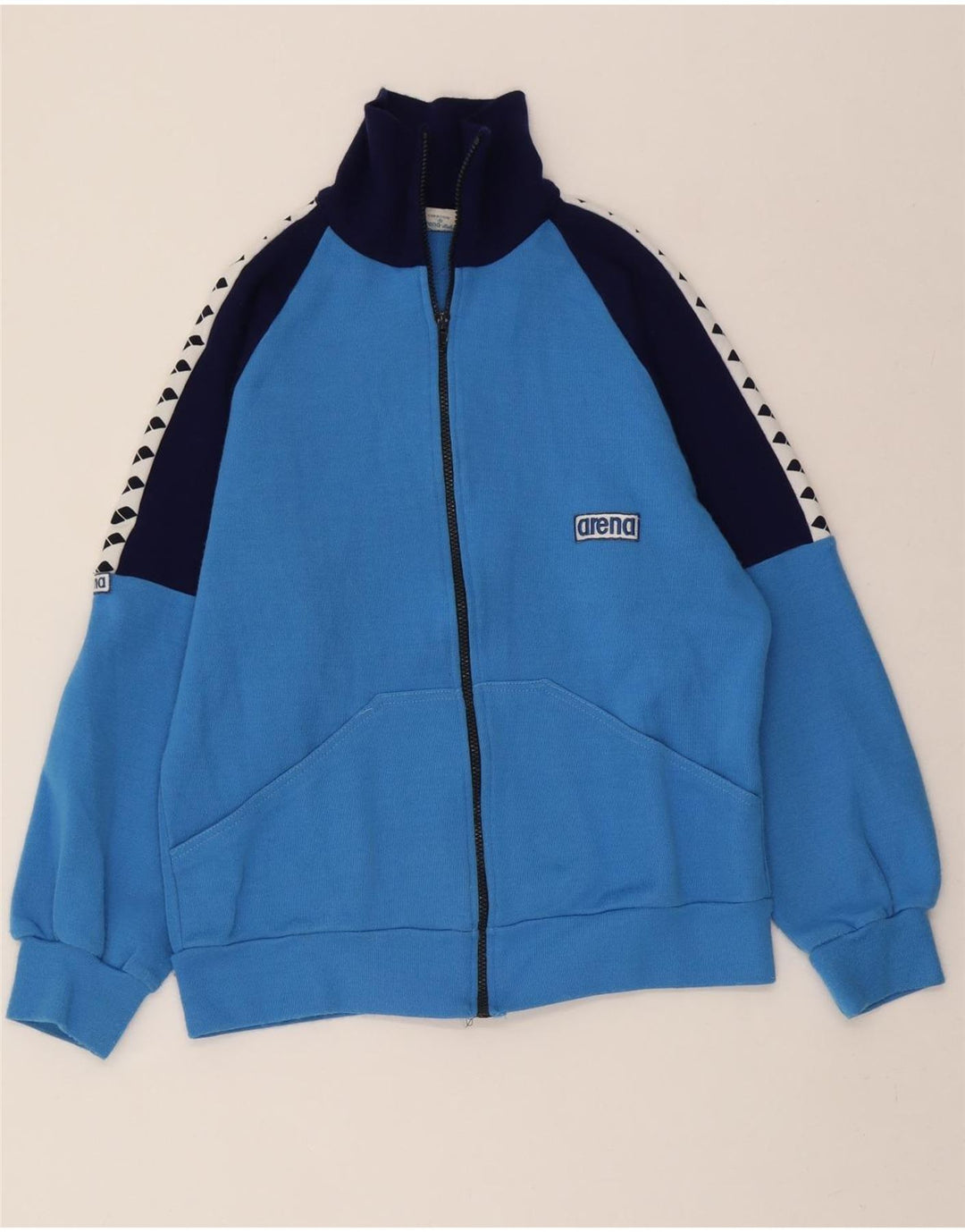 ARENA Mens Graphic Full Tracksuit IT 48 Medium W28 L28 Blue Colourblock Vintage Arena and Second-Hand Arena from Messina Hembry 