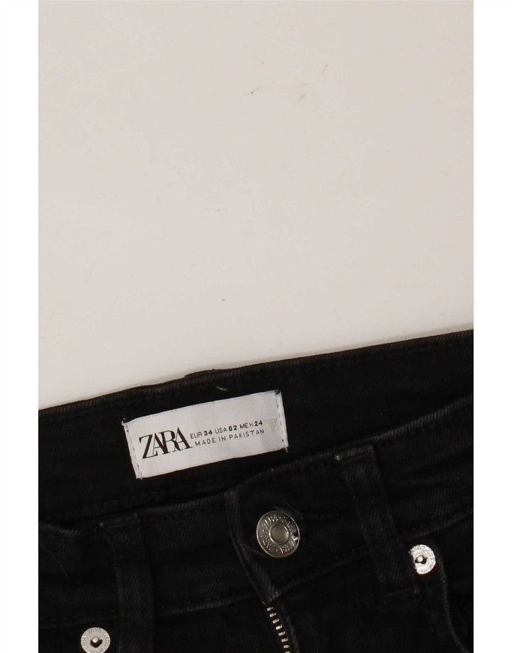 Женские расклешенные джинсы Zara EU 34 2XS W24 L25 черные