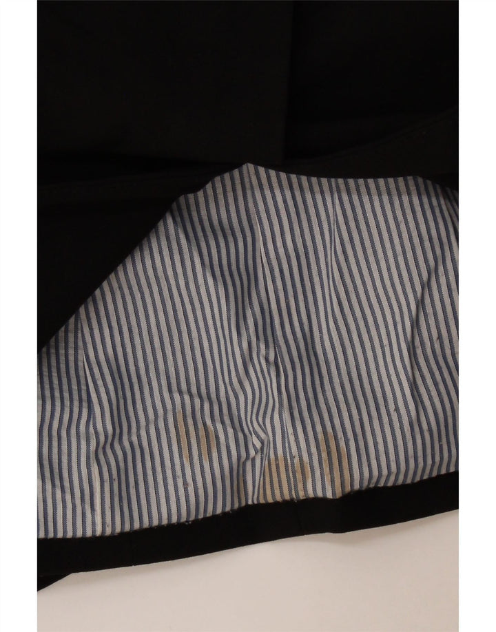 Женский пиджак ZARA на 1 пуговице, Великобритания, 10 шт., маленький черный полиэстер