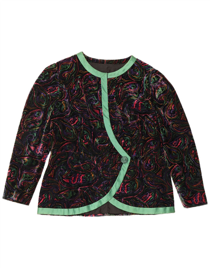 ВИНТАЖНЫЙ комплект женской юбки из 2 предметов на 1 пуговице, Великобритания 12, средний W32, разноцветный