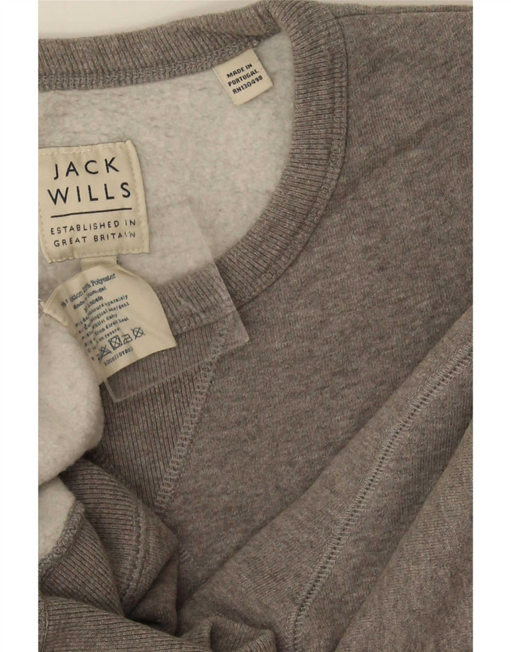 Мужской свитшот Jack Wills, хлопковый джемпер среднего серого цвета