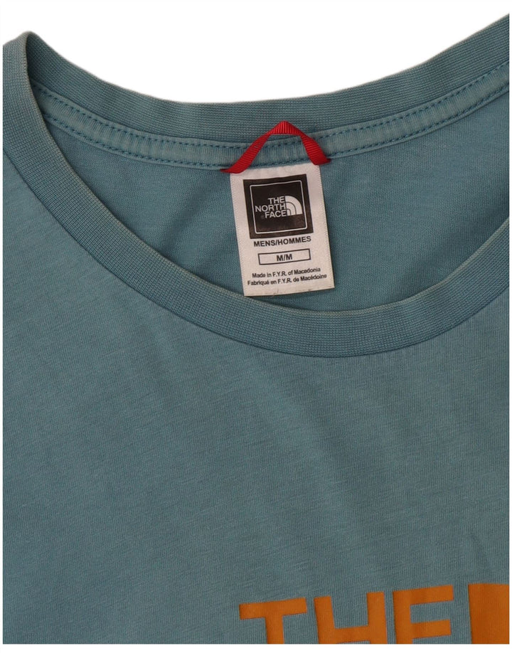 Мужская футболка с рисунком The North Face, средний синий цвет
