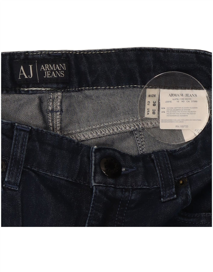 Женские узкие джинсы Armani W30 L29 Темно-синие, хлопок