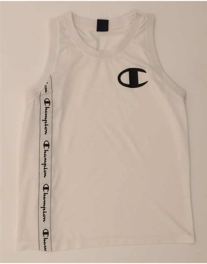 CHAMPION Mens Graphic Vest Top Medium White
