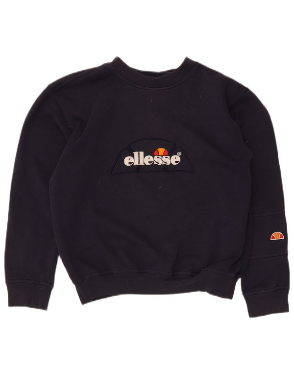 Женский джемпер оверсайз с рисунком Ellesse UK 10, маленький, темно-синий