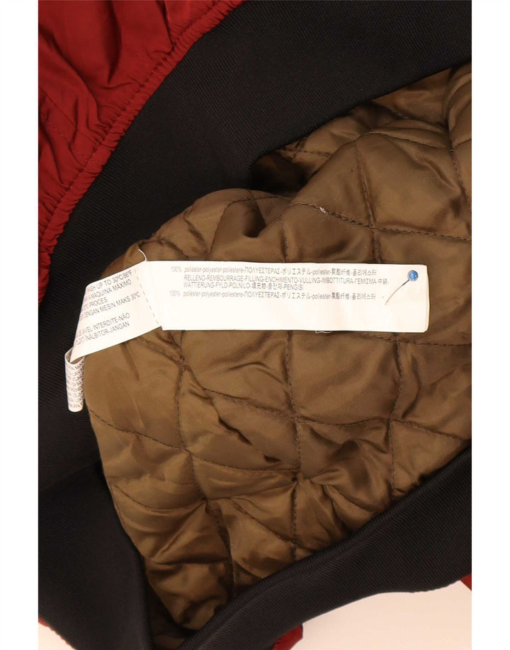 Мужская куртка-бомбер Zara UK 44 2XL, красный полиэстер с цветными блоками