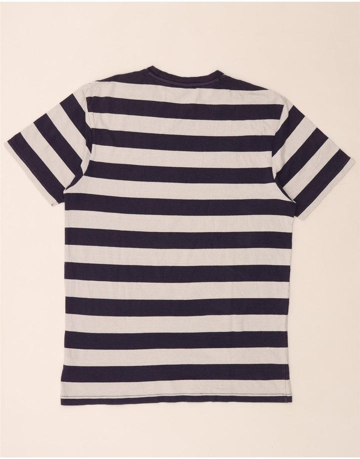 Мужская футболка VANS из хлопка большого размера, темно-синяя полоска