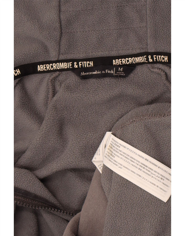 Женская флисовая куртка Abercrombie & Fitch UK 12, средний серый цвет с цветными блоками