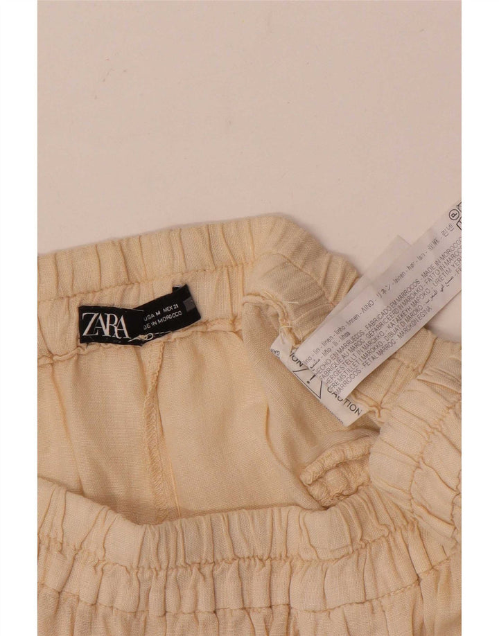 Женские повседневные шорты Zara среднего размера W28 из белого льна