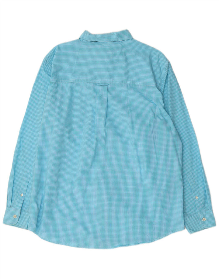 Мужская рубашка Chaps Easy Care XL, синяя клетка, хлопок