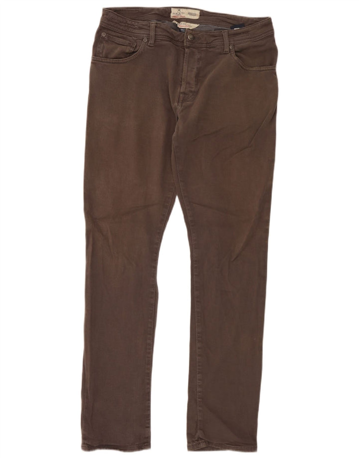 Hackett Мужские узкие повседневные брюки W36 L32 Серые хлопковые