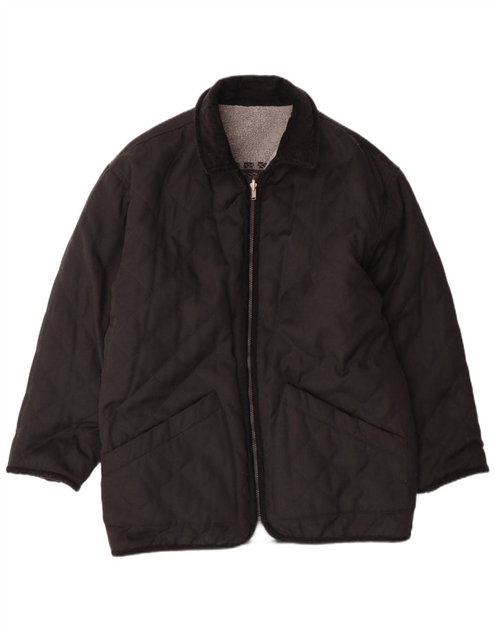 Мужская двусторонняя флисовая куртка VINTAGE UK 38 среднего серого цвета Fair Isle