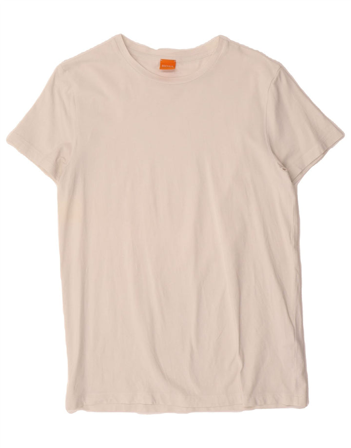 HUGO BOSS Mens T-Shirt Top Medium White Cotton Vintage Hugo Boss and Second-Hand Hugo Boss from Messina Hembry 
