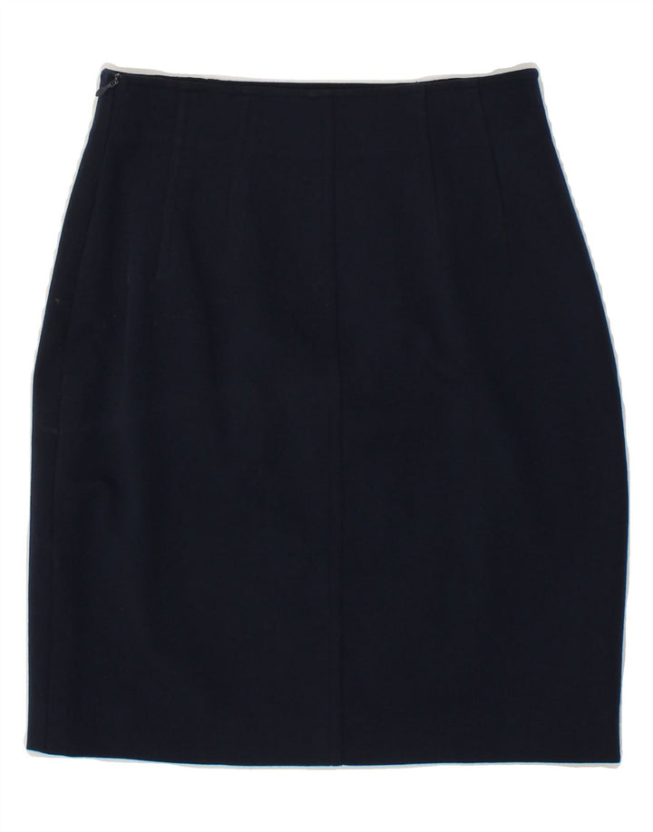 ICEBERG Womens Pencil Skirt IT 42 Medium W26 Navy Blue Cotton Vintage Iceberg and Second-Hand Iceberg from Messina Hembry 