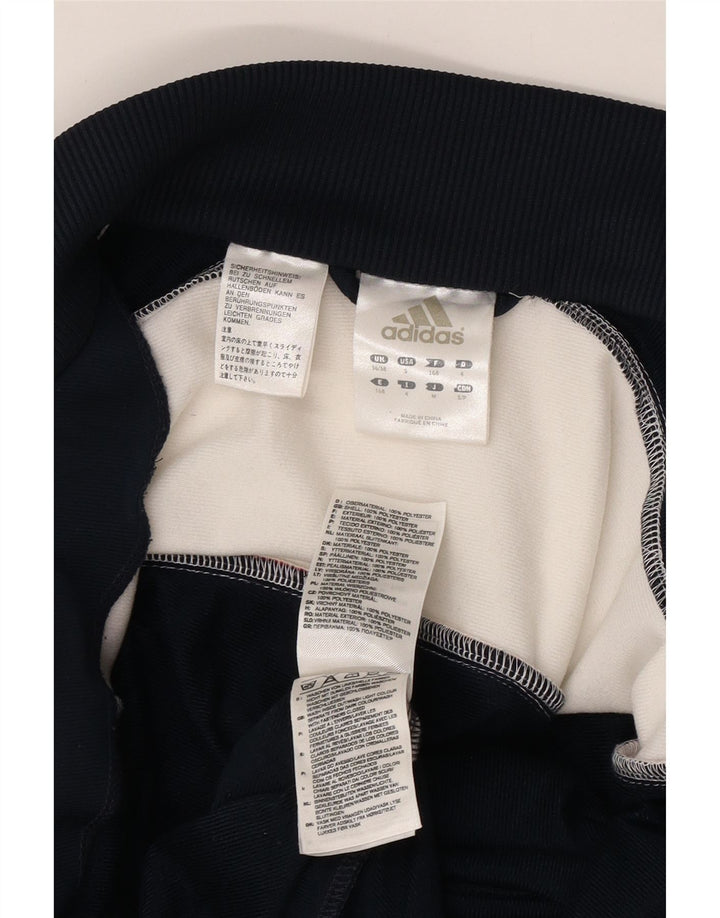 Мужская спортивная куртка ADIDAS UK 36/38, маленькая, темно-синяя, с цветными блоками