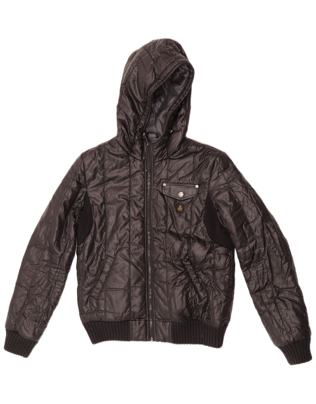 Refrigiwear Куртка-бомбер с капюшоном для мальчиков 13–14 лет, черный полиэстер