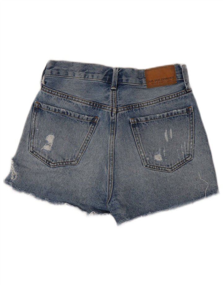Женские джинсовые шорты Zara EU 34 2XS W24 Синие