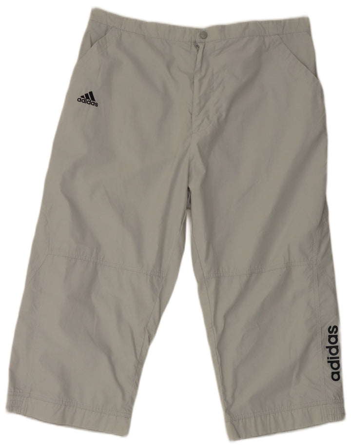 Мужские капри Adidas с рисунком W40 L21, серый полиэстер