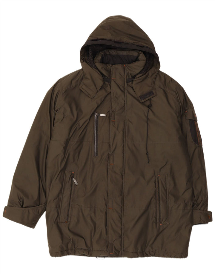 Мужская ветровка Bugatti с капюшоном UK 42 XL Хаки Полиэстер