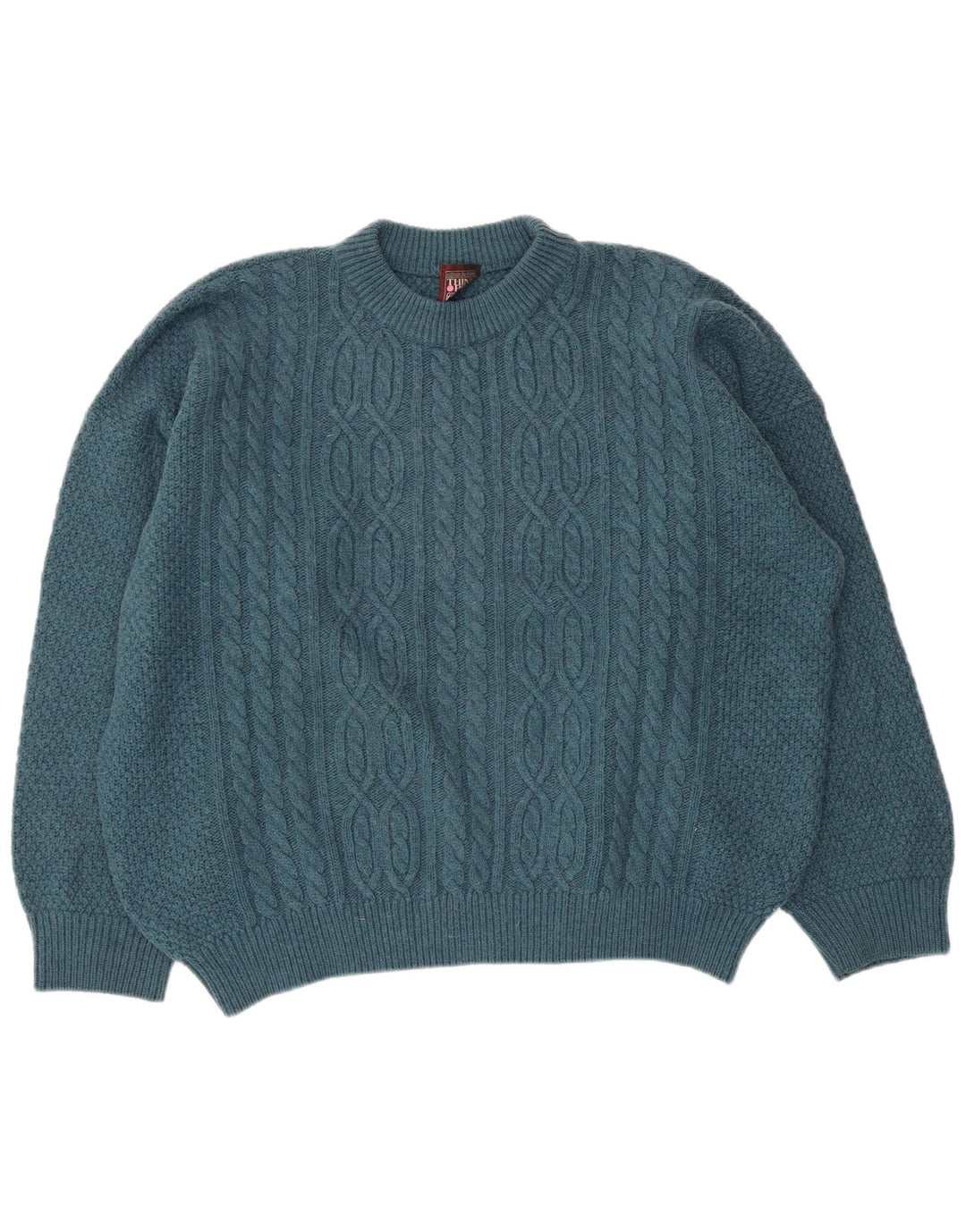 Женский джемпер с круглым вырезом Think Pink, Великобритания 20, 2XL, синий