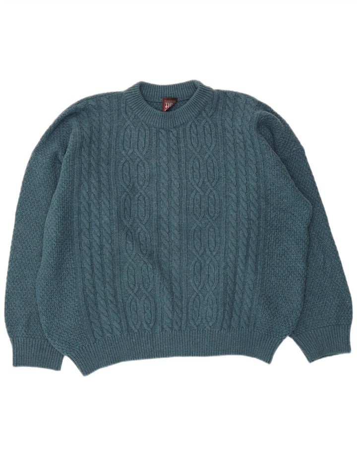 Женский джемпер с круглым вырезом Think Pink, Великобритания 20, 2XL, синий