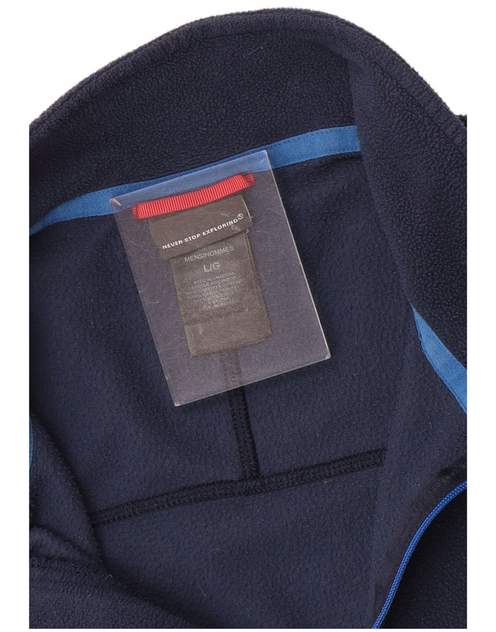 THE NORTH FACE Мужской флисовый джемпер с воротником на молнии, большой размер, темно-синий, полиэстер