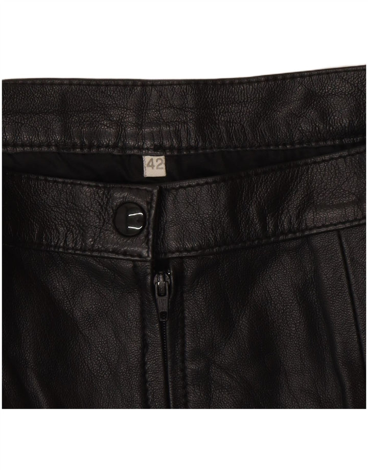 Винтажная женская кожаная юбка IT 42 Medium W26 Черная