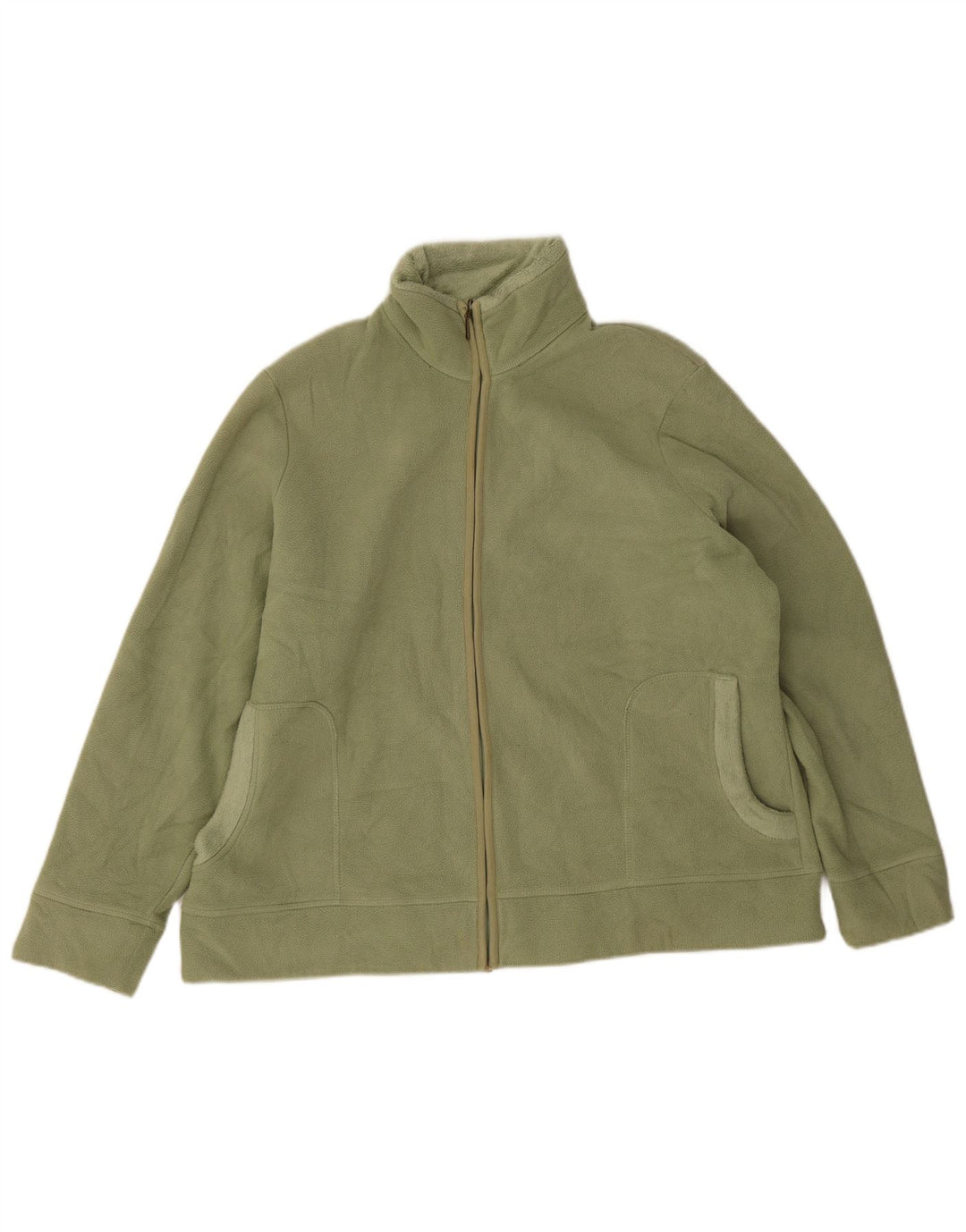 Женская флисовая куртка оверсайз Marks & Spencer UK 18 XL, зеленый полиэстер